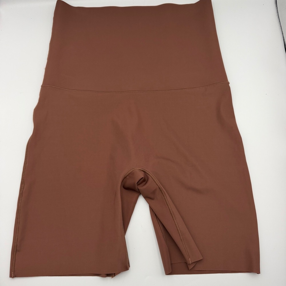 Curve Necessities High Waisted Shapewear Shorts Brown Cocoa XL Tummy Control
